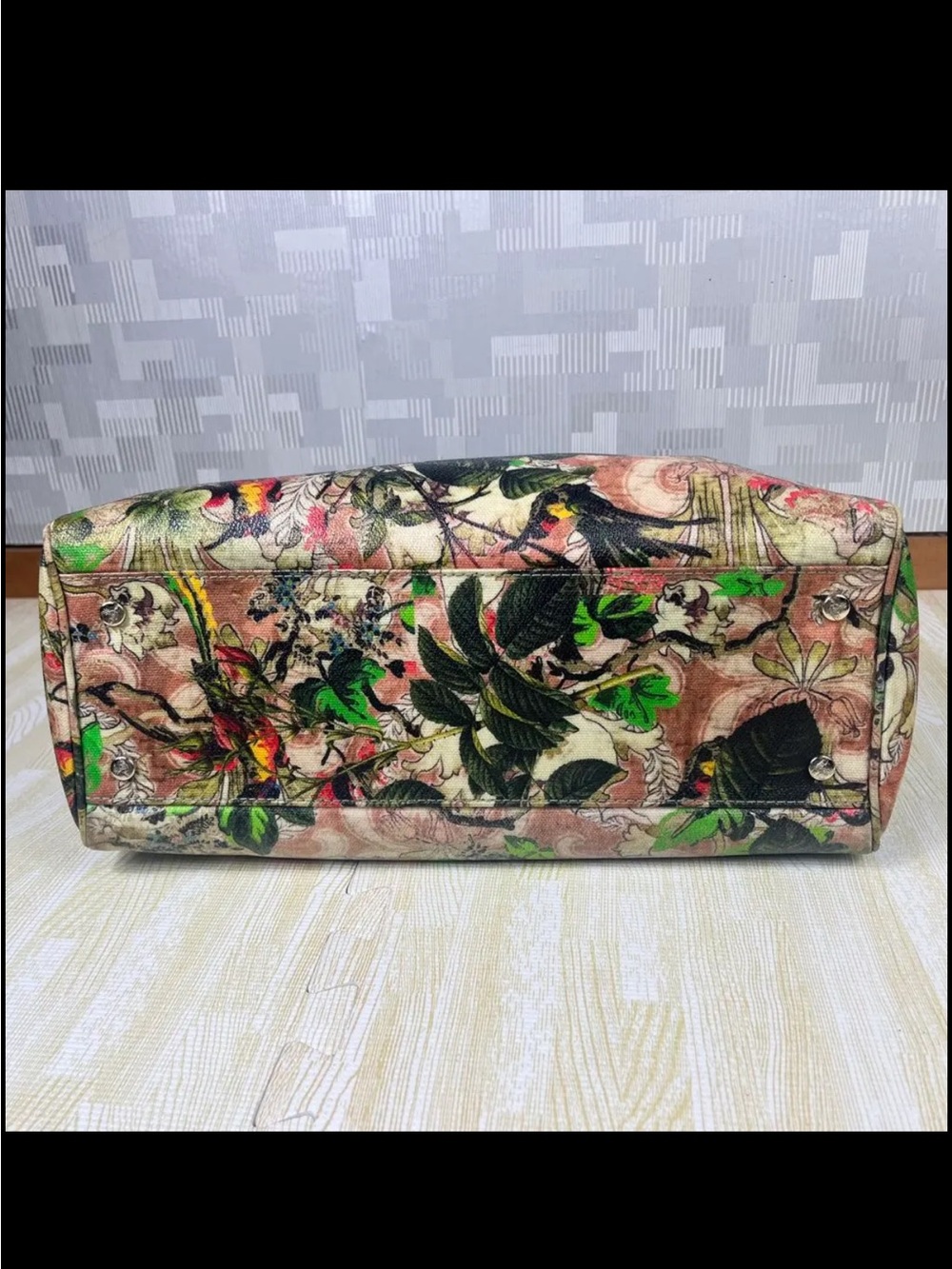 Rare Vivienne Westwood Floral Print Leather Structured Tote Bag - Picture 6 of 11